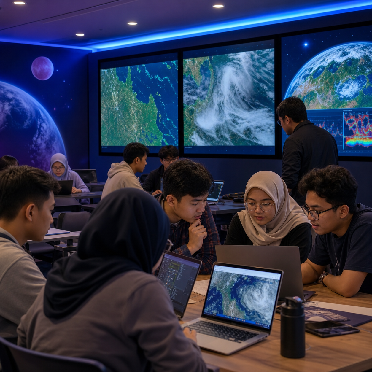 A team analyzing NASA Open Data