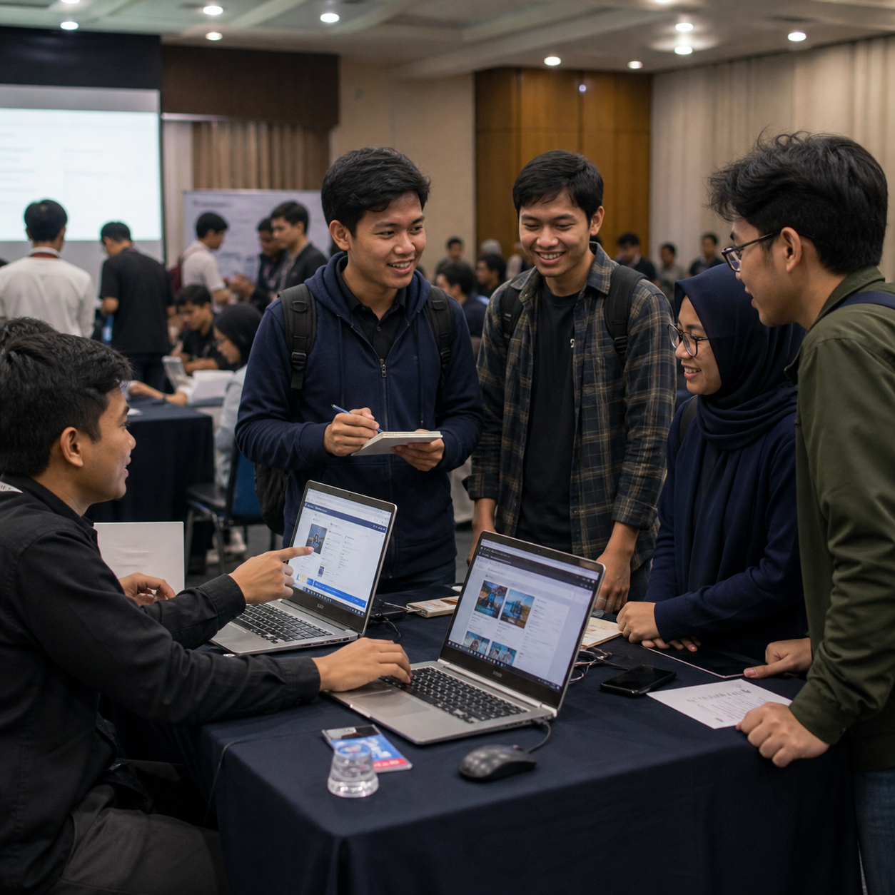 Participant registering for NASA Space Apps