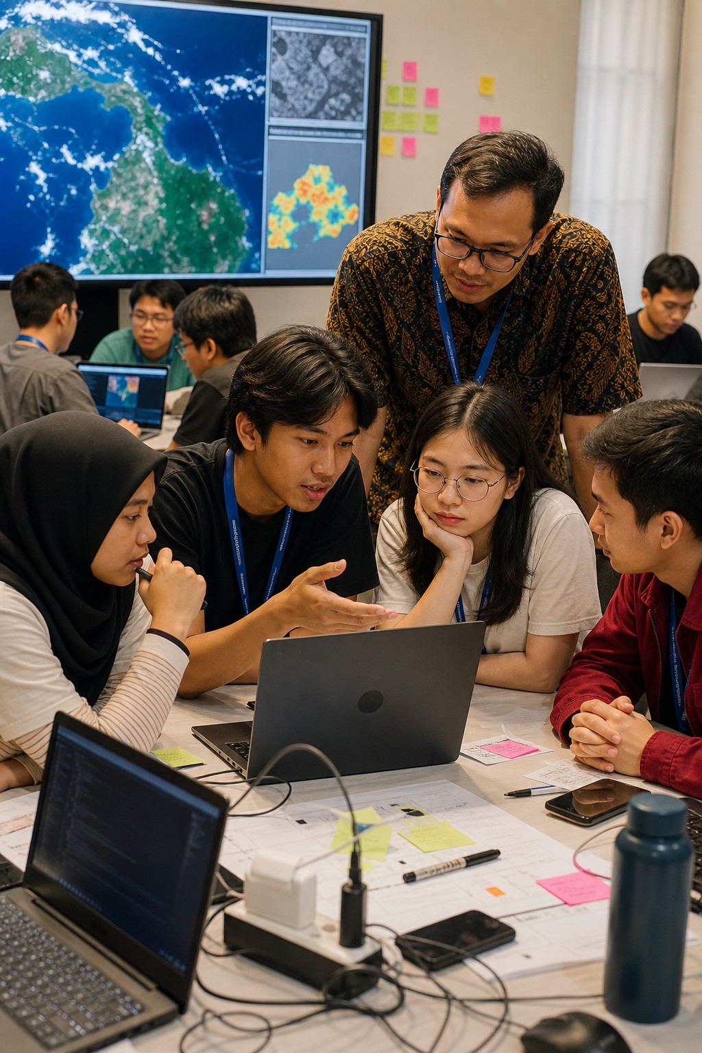 NASA Space Apps participant developing an innovative solution